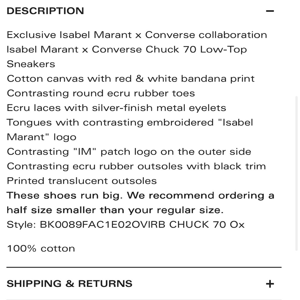 NWT!! Isabel Marant Unisex Chuck 70 OX Sneakers - Picture 14 of 14